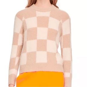 NEW Sandro Damier Checkered Sweater